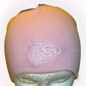 Kansas City Chiefs Womens All Pink Beanie Winter Hat Cap New Tags Nfl